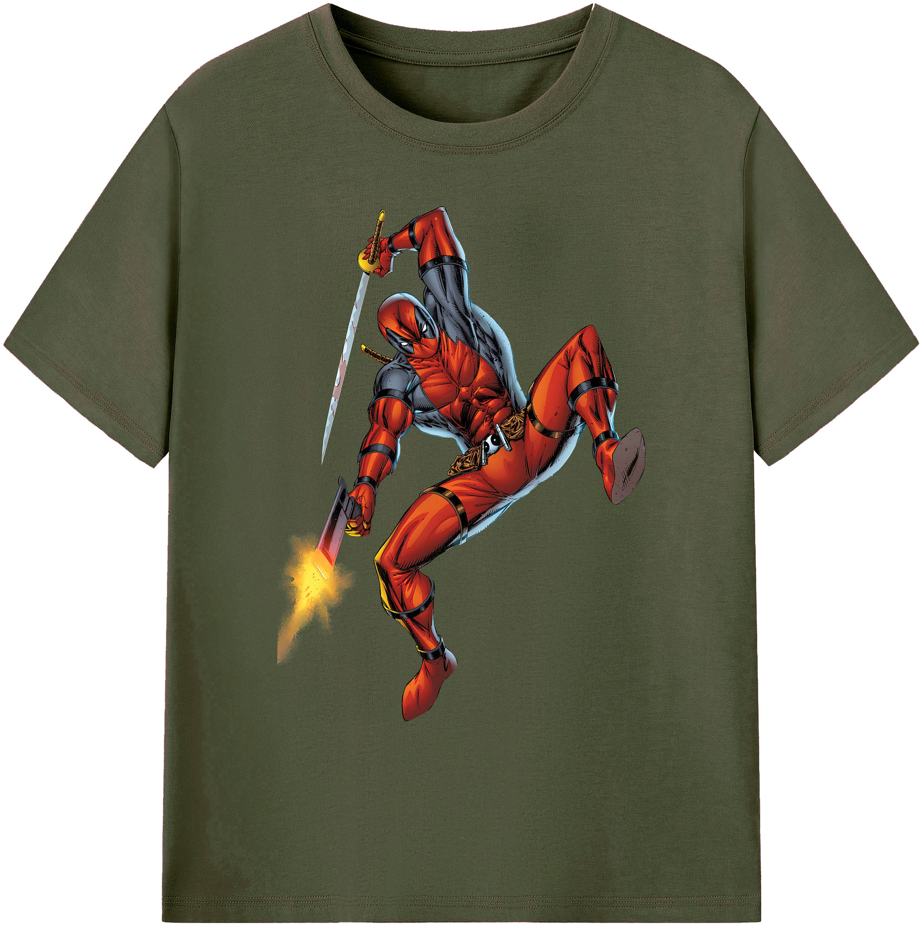 （画像用） Deadpool デッドプール 綿100％ メンズ半袖Tシャツ｜肌触りやわらか＆通気性